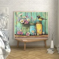 Create Your Own 5d Bird Flower Diamond Art Kits Full Drill Diamond